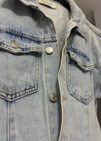 Kadın Mavi Denim Midi Tulum - Görsel 2