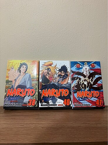 Naruto Manga 38-40-47 İngilizce Manga