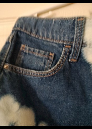 10 Yaş Beden H&M Kız çocuk Desenli Mini Kot Etek