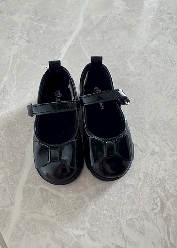Kız Çocuk Siyah Rugan Babet Ayakkabı - Görsel 2