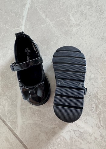 Kız Çocuk Siyah Rugan Babet Ayakkabı - Görsel 3