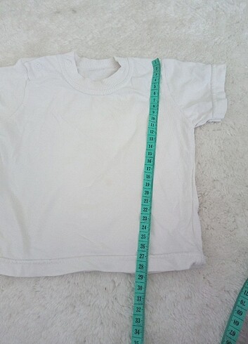 9-12 Ay Beden Beyaz t-shirt 