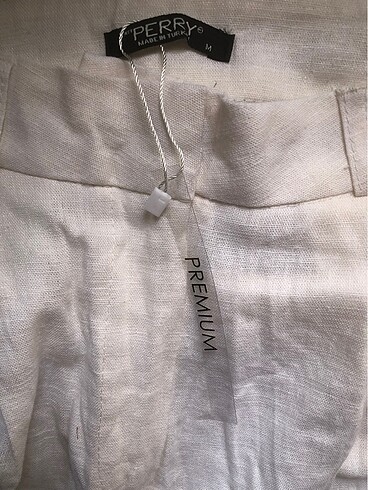 m Beden beyaz Renk PERRY keten krem pantalon