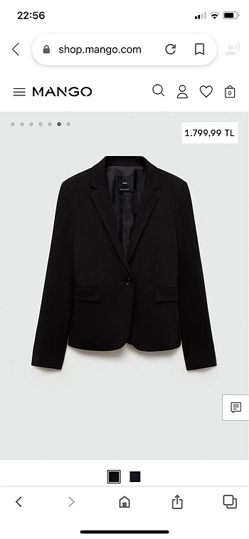 MANGO Blazer siyah ceket