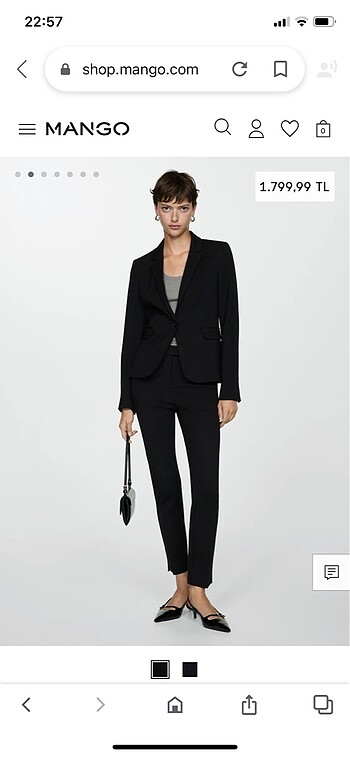 Mango MANGO Blazer siyah ceket