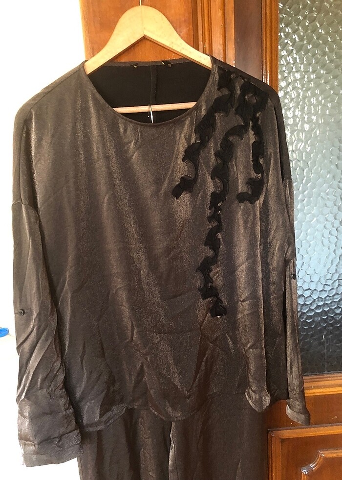 Siyah simli parlak ikili takım - Görsel 3