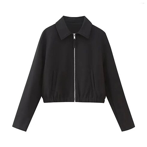 l Beden siyah Renk ZARA Bomber ceket
