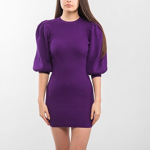Zara ZARA Triko mor elbise
