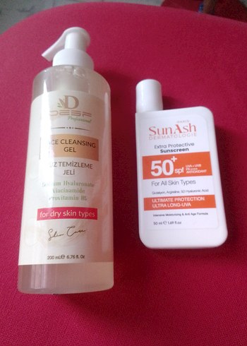 Beden Renk SunAsh SPF 50 Güneş Koruyucu ve Temizleme Jeli,, ikişer adet var