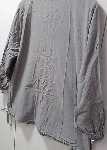 HÂKİ YEŞİL LCWAİKİKİ 50 BDN çiçek Nakışlı işlemeli keten Bluz - Görsel 8