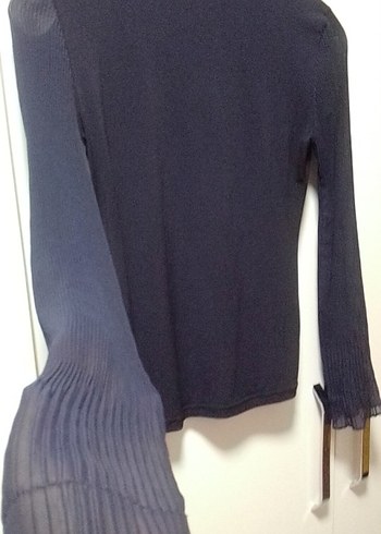 Bordo Yüksek Yakalı Örgü Kadın Kazak ve bluz ve pjema hediyesi - Görsel 4