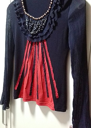 Bordo Yüksek Yakalı Örgü Kadın Kazak ve bluz ve pjema hediyesi - Görsel 6