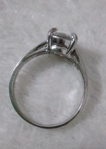 ZİRKONYUM TAŞLI TEKTAŞ ÇELİK YÜZÜK, SIFIR ÜRÜN, HİÇ KULLANILMADI - Görsel 2