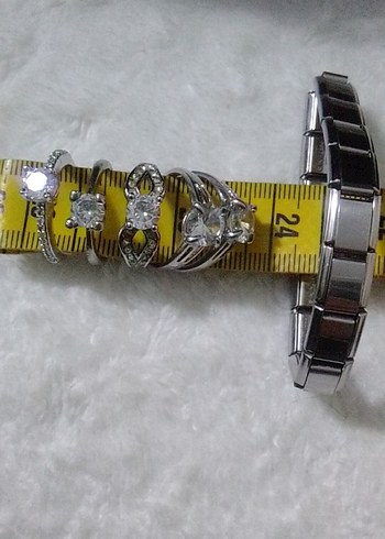 5,Adet ZİRKONYUM TEKTAŞ ÇELİK YÜZÜK, LER VE ÇELİK YAYLI BİLEKLİK - Görsel 10