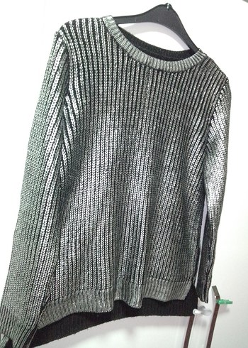 SimliyündenKadın Triko Bisiklet Yaka Salaş Kazak,L,BDNuzunkollu - Görsel 4