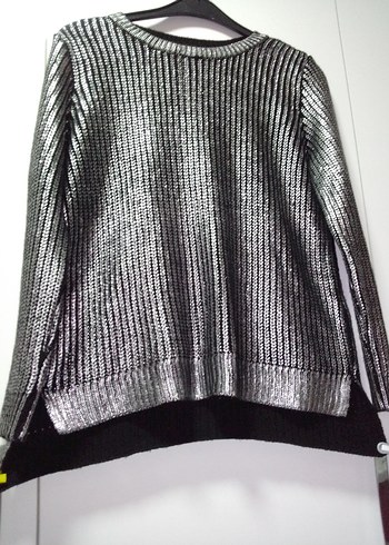 SimliyündenKadın Triko Bisiklet Yaka Salaş Kazak,L,BDNuzunkollu - Görsel 3