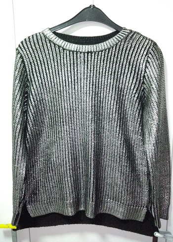 SimliyündenKadın Triko Bisiklet Yaka Salaş Kazak,L,BDNuzunkollu - Görsel 5