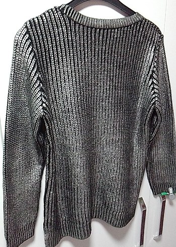 SimliyündenKadın Triko Bisiklet Yaka Salaş Kazak,L,BDNuzunkollu - Görsel 9