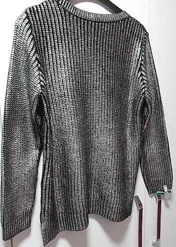 SimliyündenKadın Triko Bisiklet Yaka Salaş Kazak,L,BDNuzunkollu - Görsel 6