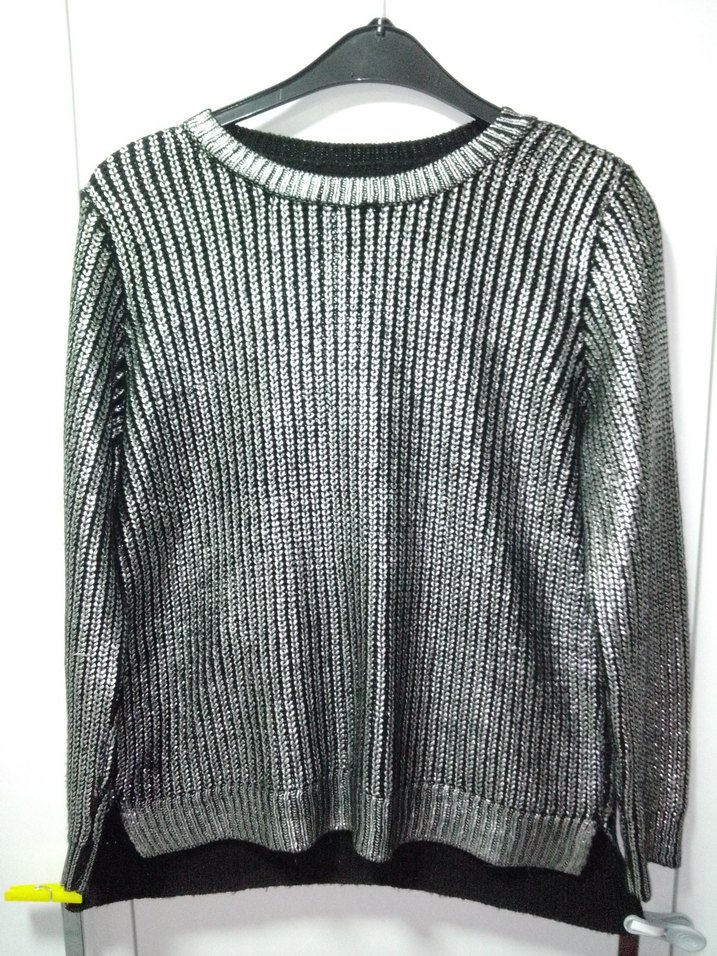 SimliyündenKadın Triko Bisiklet Yaka Salaş Kazak,L,BDNuzunkollu - Görsel 5