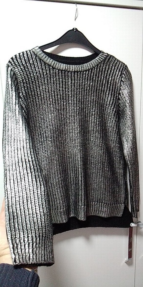 SimliyündenKadın Triko Bisiklet Yaka Salaş Kazak,L,BDNuzunkollu - Görsel 2