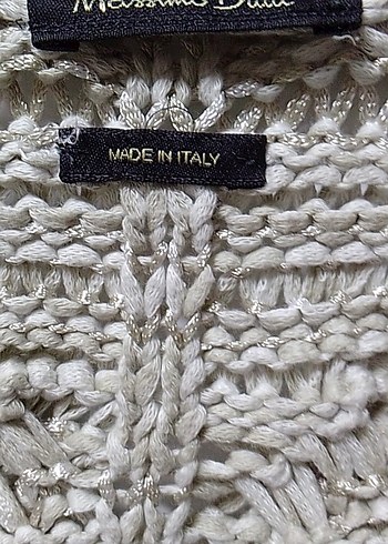 Bej ve Gold simli, Saç örgüsü,Kadın makine örgü Kazak,L BDN yeni - Görsel 3