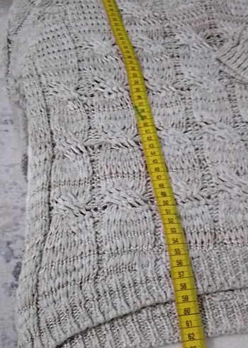 Bej ve Gold simli, Saç örgüsü,Kadın makine örgü Kazak,L BDN yeni - Görsel 9