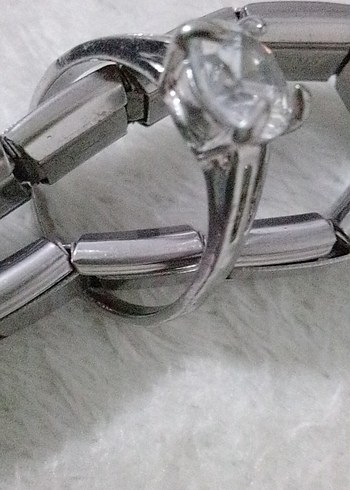 ZİRKONYUM TAŞLI TEKTAŞ ÇELİK YÜZÜK SIFIR ÜRÜN 20/21 ÖLÇÜMÜ - Görsel 5