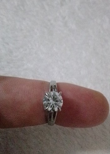 ZİRKONYUM TAŞLI TEKTAŞ ÇELİK YÜZÜK SIFIR ÜRÜN 20/21 ÖLÇÜMÜ - Görsel 2