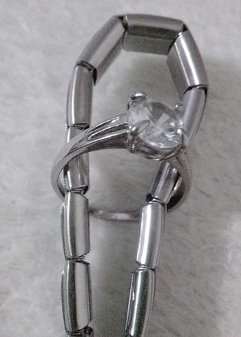 ZİRKONYUM TAŞLI TEKTAŞ ÇELİK YÜZÜK SIFIR ÜRÜN 20/21 ÖLÇÜMÜ - Görsel 9