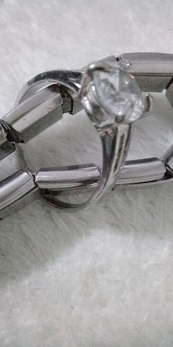 ZİRKONYUM TAŞLI TEKTAŞ ÇELİK YÜZÜK SIFIR ÜRÜN 20/21 ÖLÇÜMÜ - Görsel 5