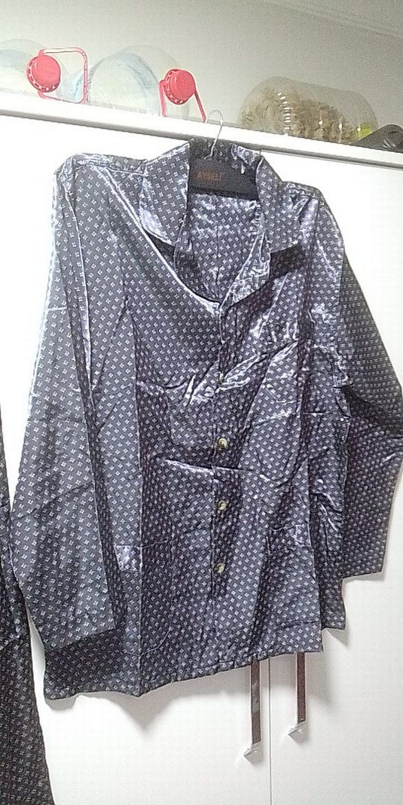 Düğmeli Lacivert Erkek Pijama Takımı, M BDN yurtdışından geldi - Görsel 4