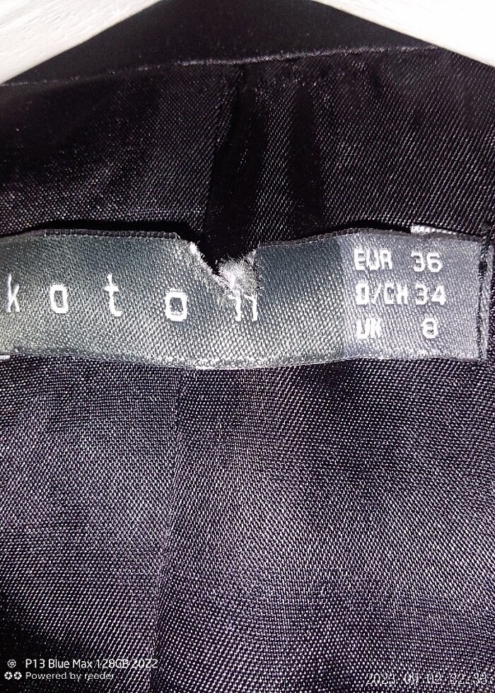 38 BDN KOTON MARKA SİYAH SATEN ETEKÇEKET YENİ  - Görsel 4