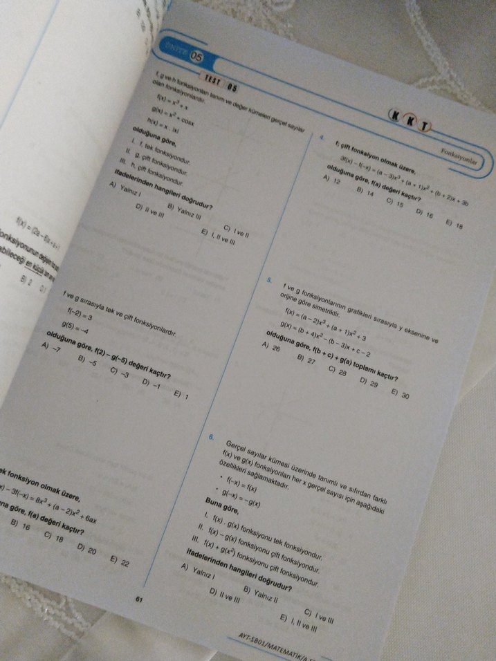 AYT Matematik Soru Bankası - Görsel 3