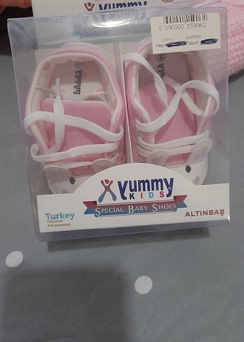 Kız Bebek Pembe İlk Adım Ayakkabısı Velcro