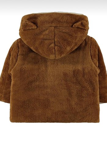 Kahverengi Erkek Çocuk Kürk Detaylı Kaban. - Görsel 2