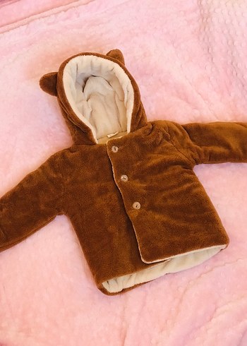 Kahverengi Erkek Çocuk Kürk Detaylı Kaban. - Görsel 6