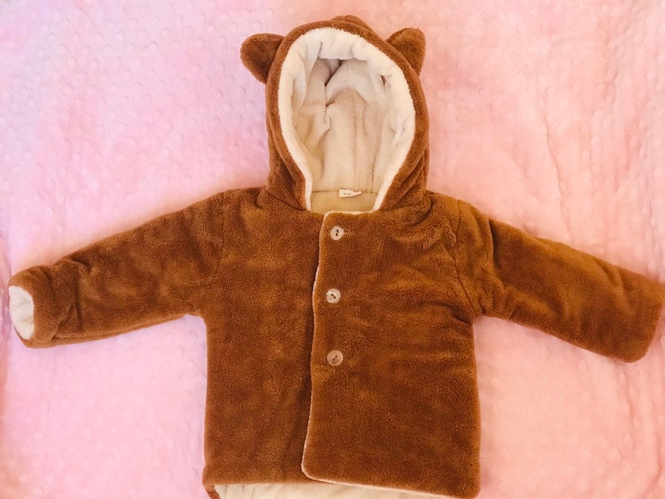 Kahverengi Erkek Çocuk Kürk Detaylı Kaban. - Görsel 4