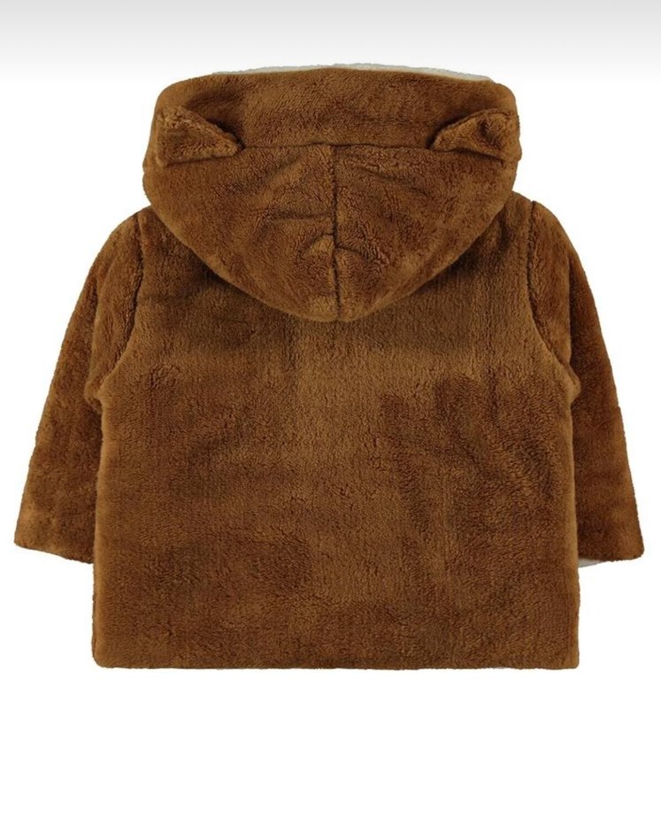 Kahverengi Erkek Çocuk Kürk Detaylı Kaban. - Görsel 2