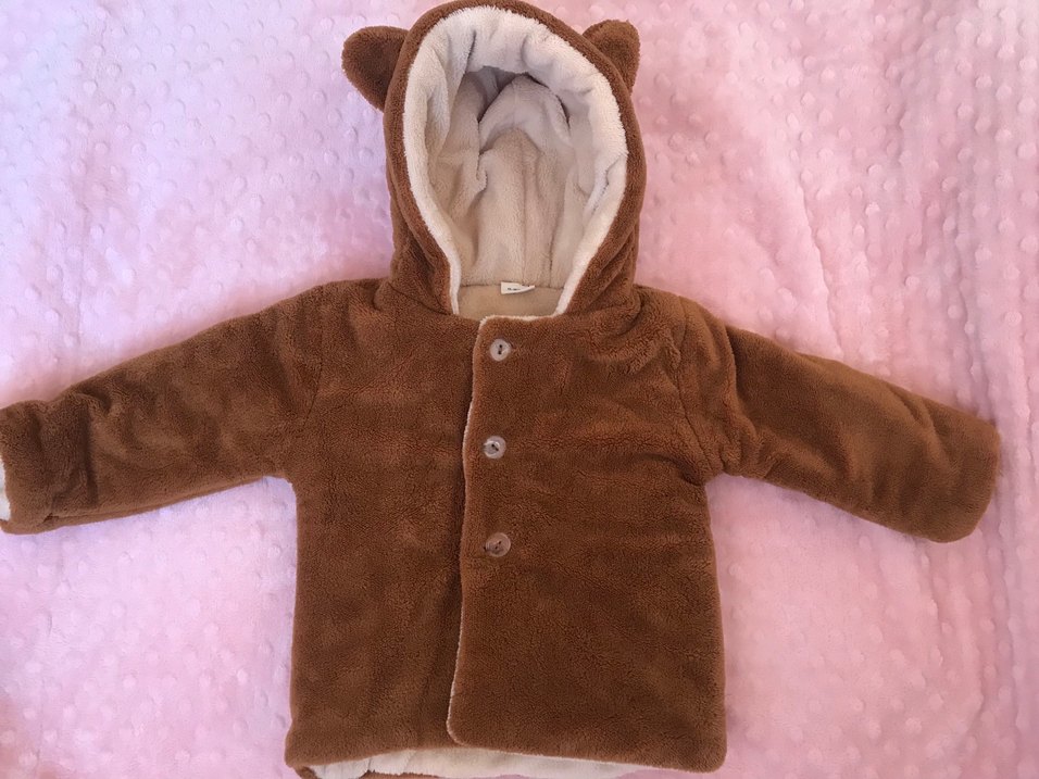 Kahverengi Erkek Çocuk Kürk Detaylı Kaban. - Görsel 3