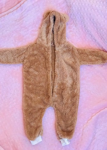 Kahverengi Peluş Bebek Tulumu - Görsel 4