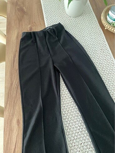 Siyah Xs-S uyumlu İspanyol paça tayt pantolon