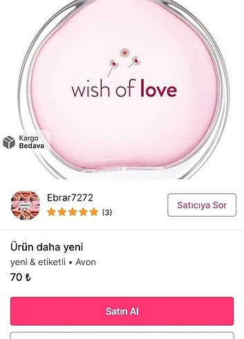 CC krem ve wish of love parfüm 