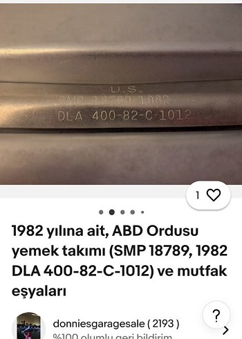 wintage amerikan yemek kabı - Görsel 9