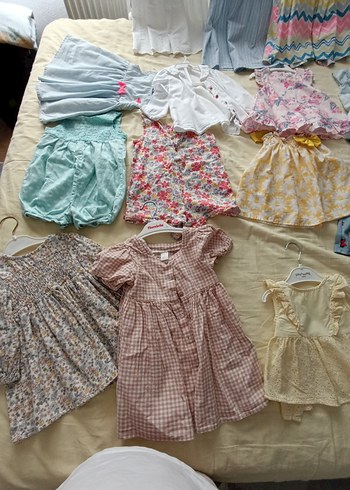 18-24 Ay Beden çeşitli Renk toplu yazlık elbise bluz satışı