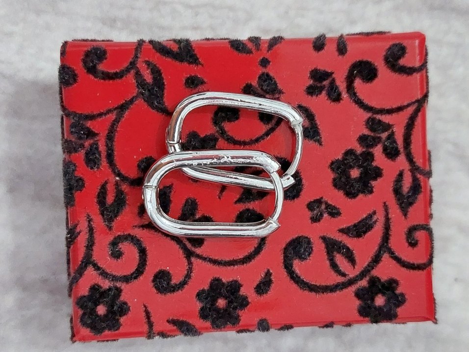 Çelik Oval  Küpe - Görsel 3