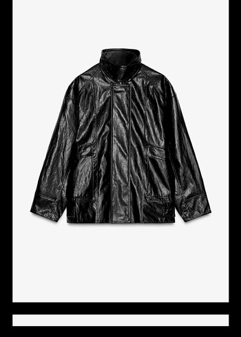 Zara viral Kadın Siyah Deri ceket ..yepyeni.. 1 kere giyildi.. - Görsel 2