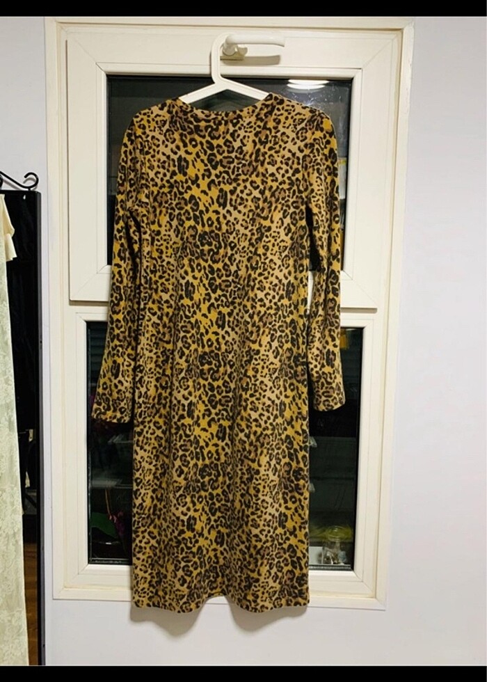 Zara leopar midi elbise - Görsel 2
