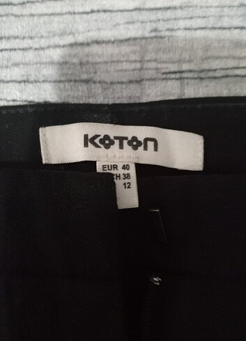 Koton Koton Siyah Kumaş Pantolon 