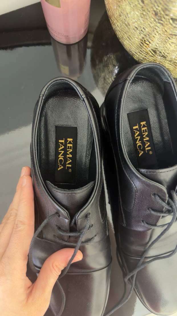 Erkek Siyah Deri Klasik Ayakkabı - Görsel 2